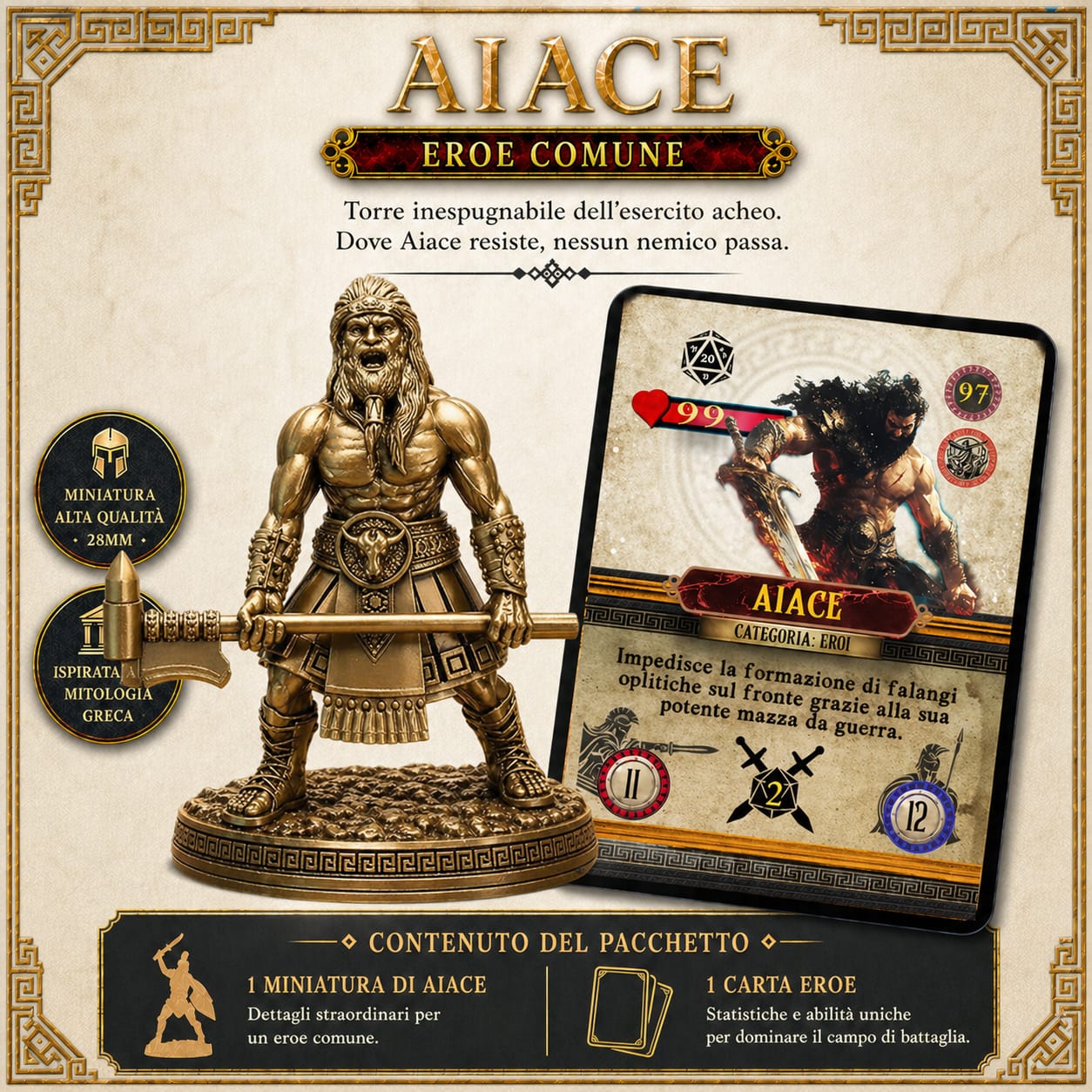 Miniature e carta Eroe