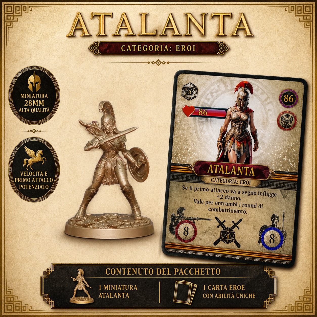 Miniature e carta Eroe