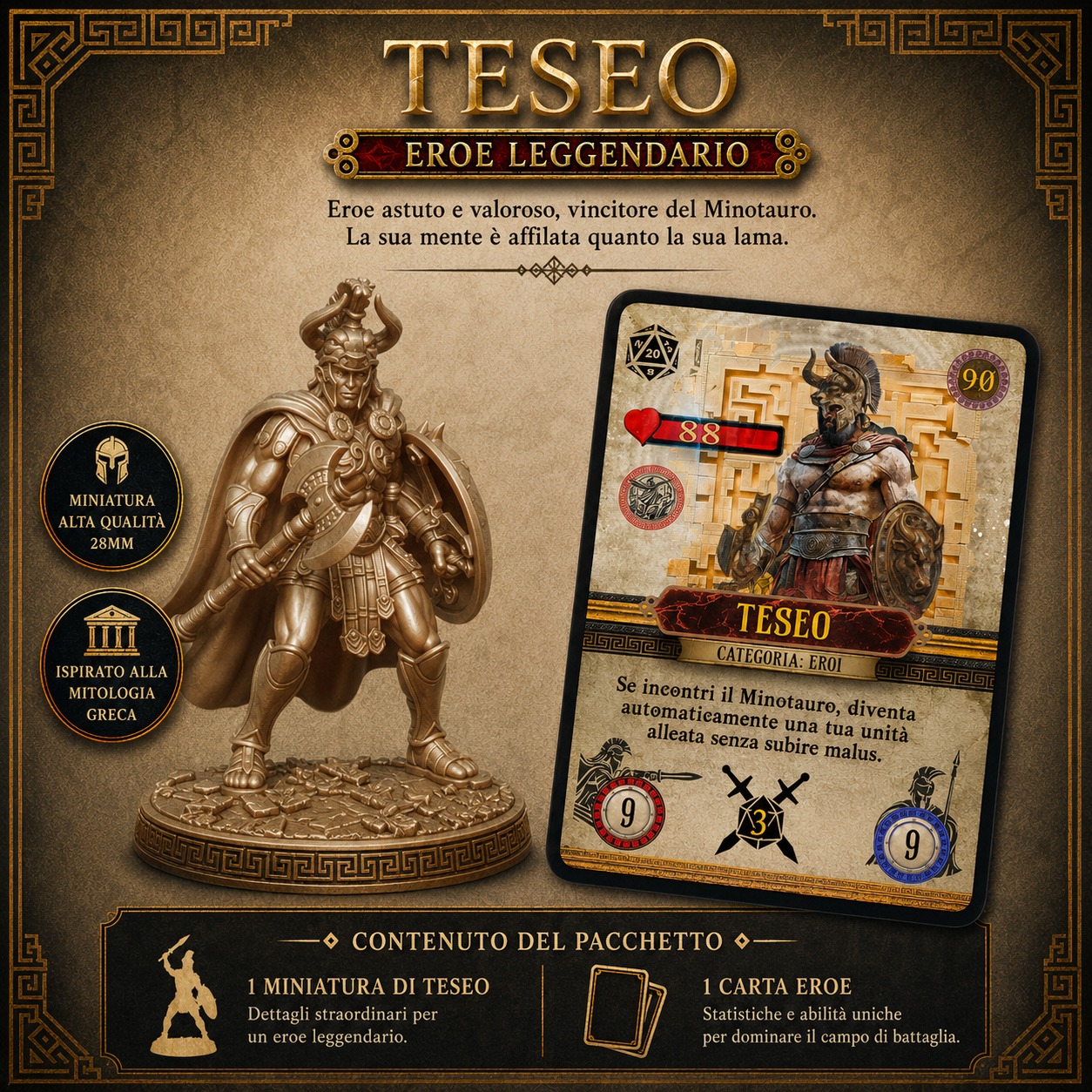 Miniature e carta Eroe